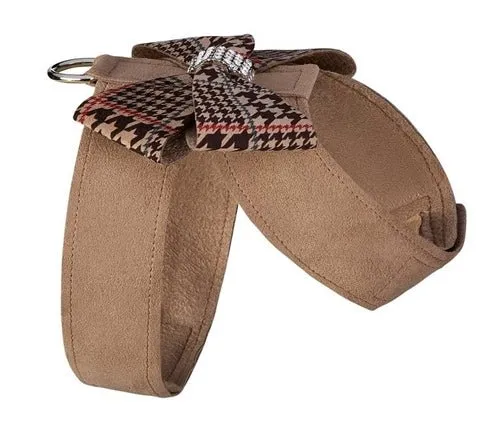 Susan Lanci Chocolate Glen Houndtooth Nouveau Bow Tinkie Harness