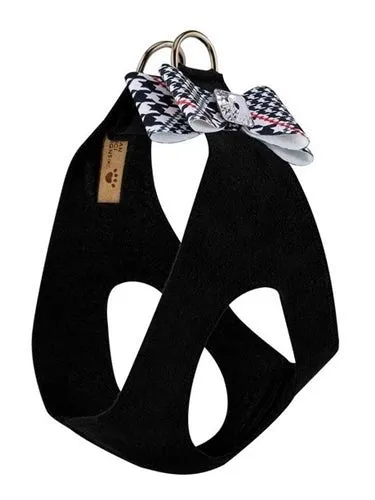 Susan Lanci Classic Glen Houndstooth Big Bow with Black Step In Harness