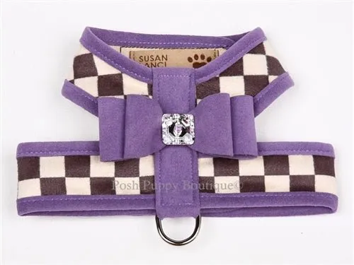 Susan Lanci Contrasting Trim Tinkie Harnesses- Windsor Check Collection -Big Bow Style in Many Colors
