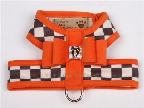 Susan Lanci Contrasting Trim Tinkie Harnesses- Windsor Check Collection -Big Bow Style in Many Colors