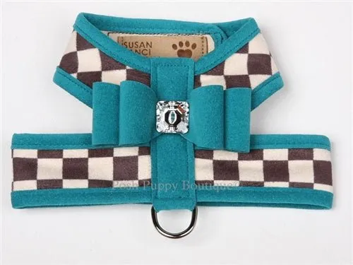 Susan Lanci Contrasting Trim Tinkie Harnesses- Windsor Check Collection -Big Bow Style in Many Colors