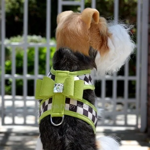 Susan Lanci Contrasting Trim Tinkie Harnesses- Windsor Check Collection -Big Bow Style in Many Colors