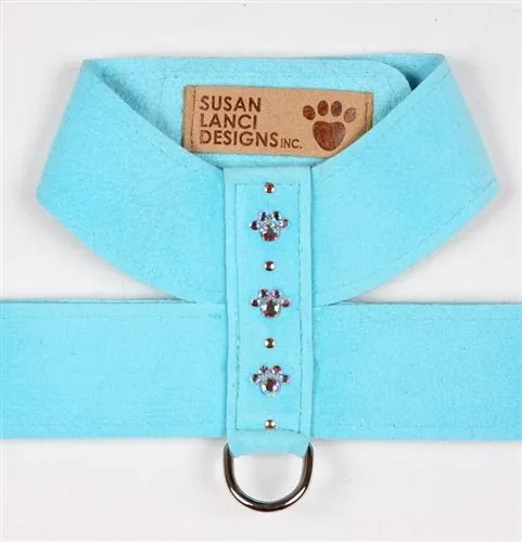 Susan Lanci Crystal Paw Collection Tinkie Ultrasuede Dog Harnesses - Many Colors