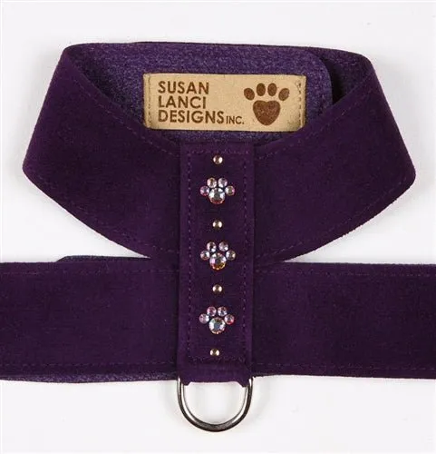 Susan Lanci Crystal Paw Collection Tinkie Ultrasuede Dog Harnesses - Many Colors