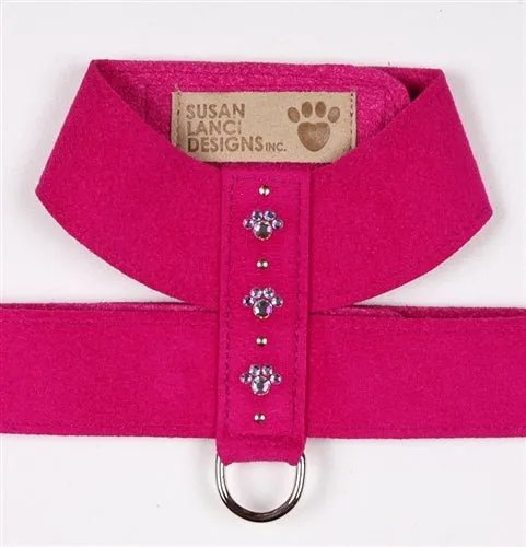 Susan Lanci Crystal Paw Collection Tinkie Ultrasuede Dog Harnesses - Many Colors
