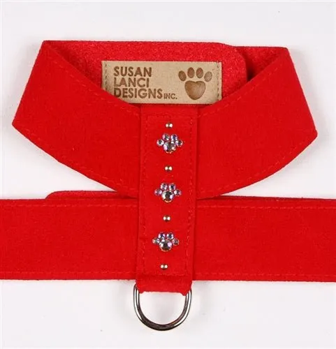 Susan Lanci Crystal Paw Collection Tinkie Ultrasuede Dog Harnesses - Many Colors