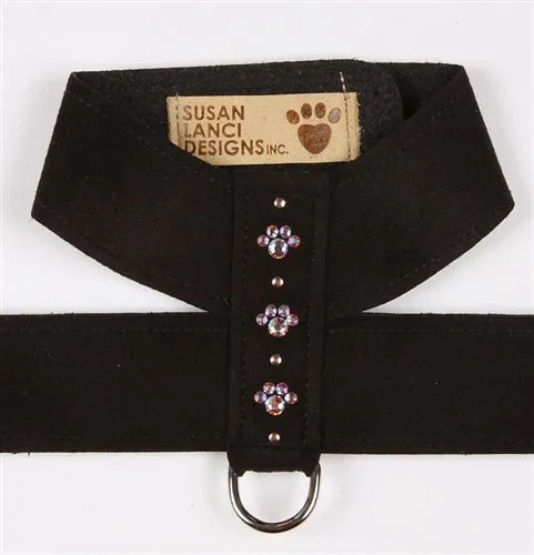 Susan Lanci Crystal Paw Collection Tinkie Ultrasuede Dog Harnesses - Many Colors