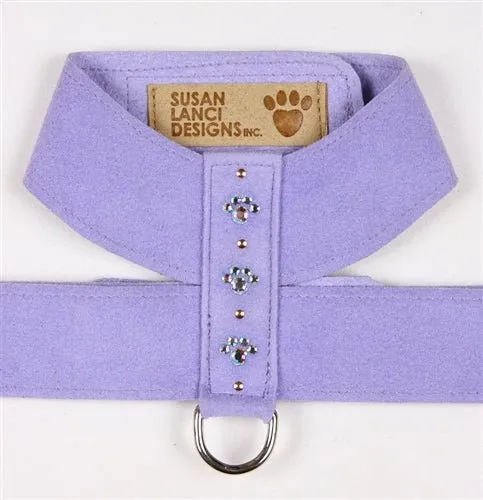 Susan Lanci Crystal Paw Collection Tinkie Ultrasuede Dog Harnesses - Many Colors