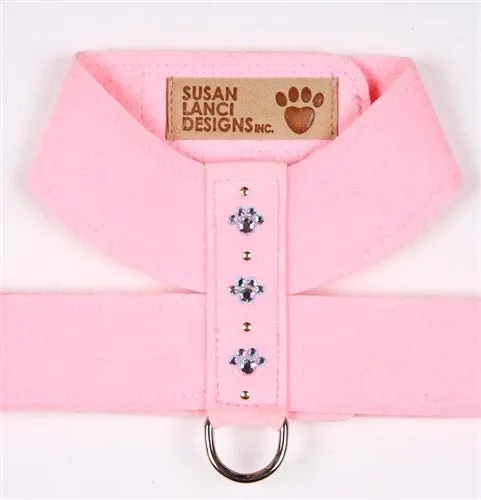 Susan Lanci Crystal Paw Collection Tinkie Ultrasuede Dog Harnesses - Many Colors