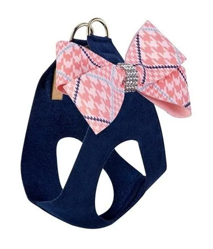 Susan Lanci Peaches N Cream Glen Houndstooth Nouveau Bow Step In Harness