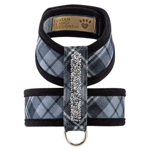 Susan Lanci Scotty Crystal Rocks Tinkie Harness Charcoal Plaid