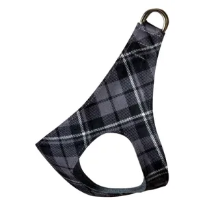 Susan Lanci Scotty Step In Harness Charcoal Plaid