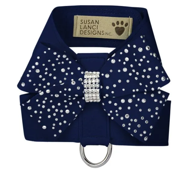Susan Lanci Silver Stardust Nouveau Bow Tinkie Harnesses in Many Colors