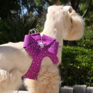 Susan Lanci Silver Stardust with Nouveau Bow Step-In Harness- Many Colors