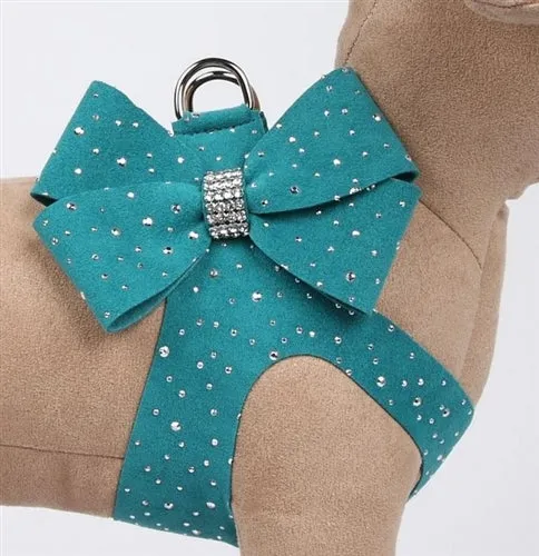 Susan Lanci Silver Stardust with Nouveau Bow Step-In Harness- Many Colors