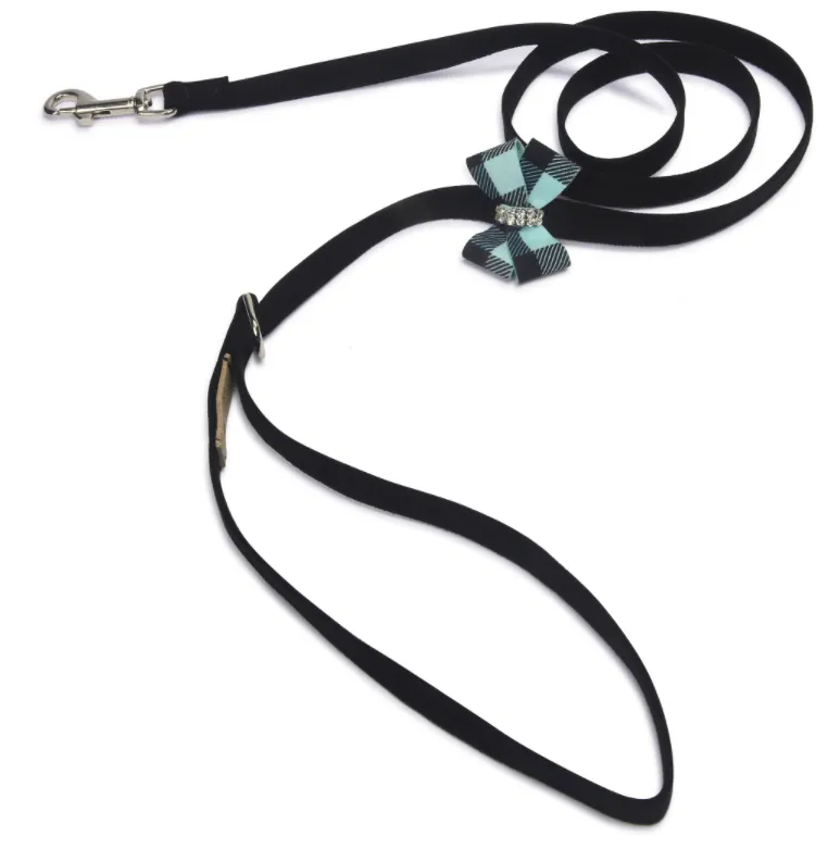 Susan Lanci Tinkie Harness with Tiffi Blue Gingham Bow