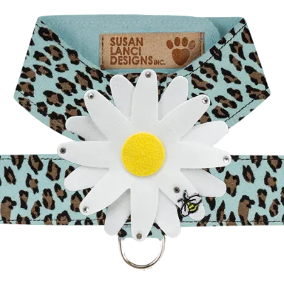 Susan Lanci Tinkie Large Daisy Tinkie Ultrasuede Harness Jungle Print Collection
