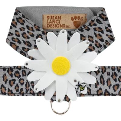Susan Lanci Tinkie Large Daisy Tinkie Ultrasuede Harness Jungle Print Collection