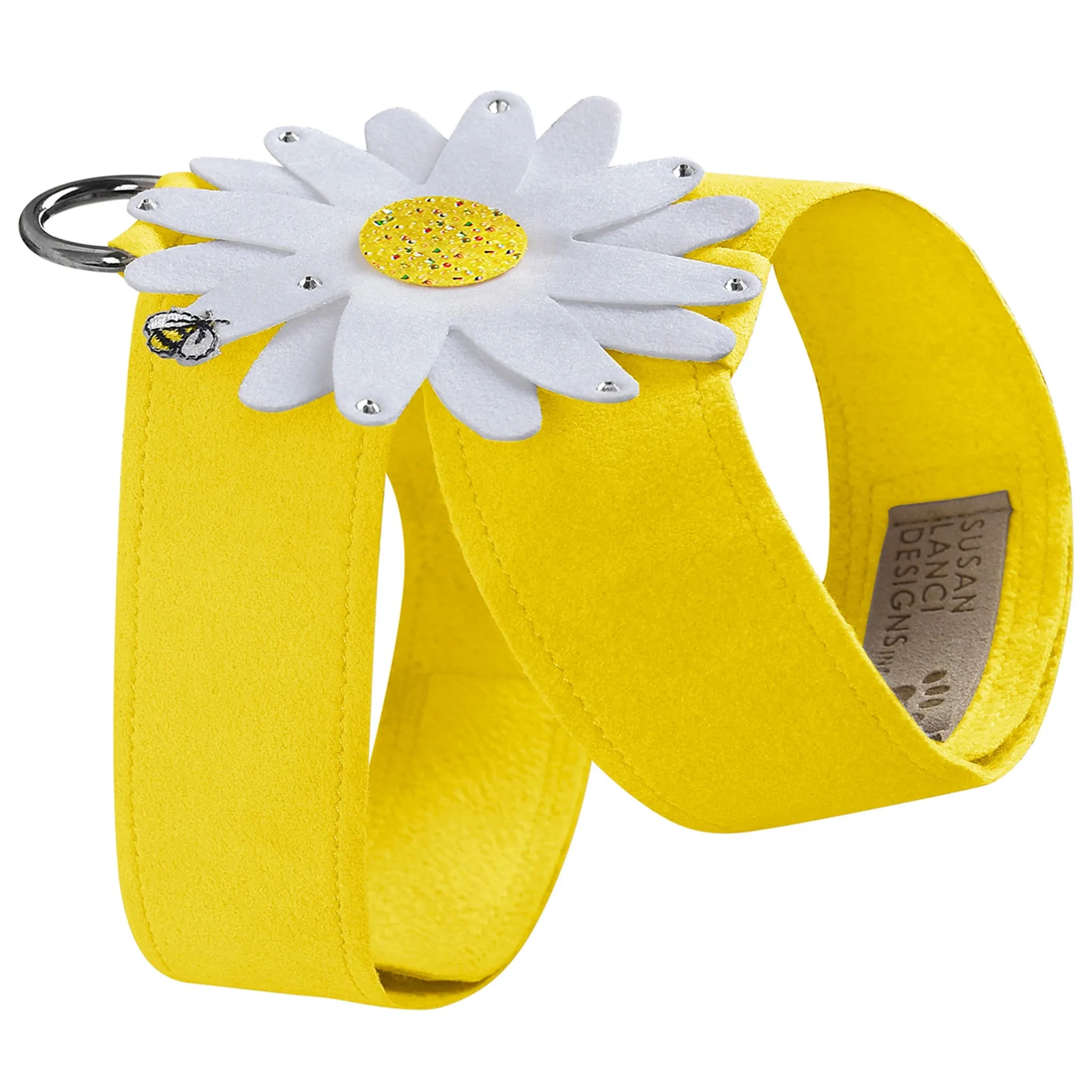 Susan Lanci Tinkie Large Daisy with AB Crystals Tinkie Ultrasuede Harnesses