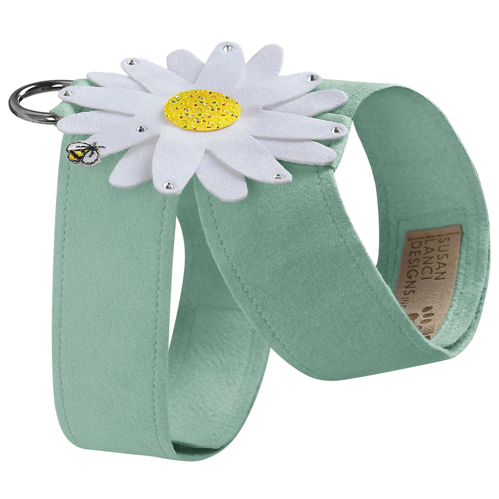 Susan Lanci Tinkie Large Daisy with AB Crystals Tinkie Ultrasuede Harnesses