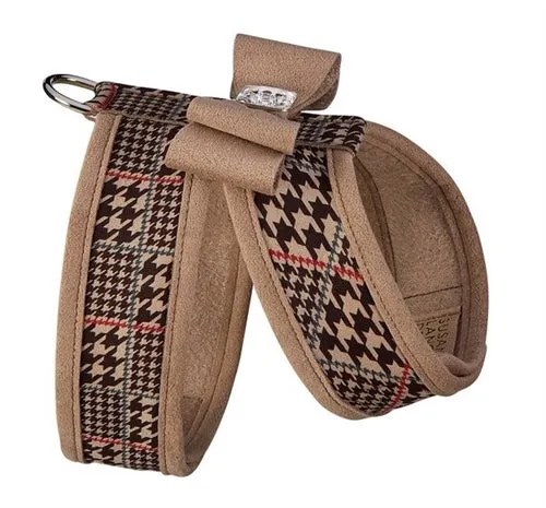 Susan Lanci Two Tone Chocolate Glen Houndtooth Big Bow Tinkie Harness