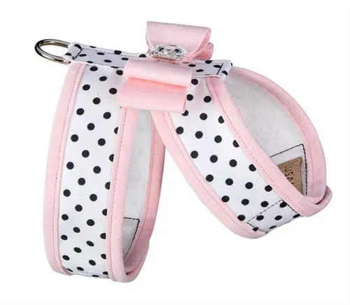 Susan Lanci Two Tone Polka Dot Big Bow Tinkie Harness