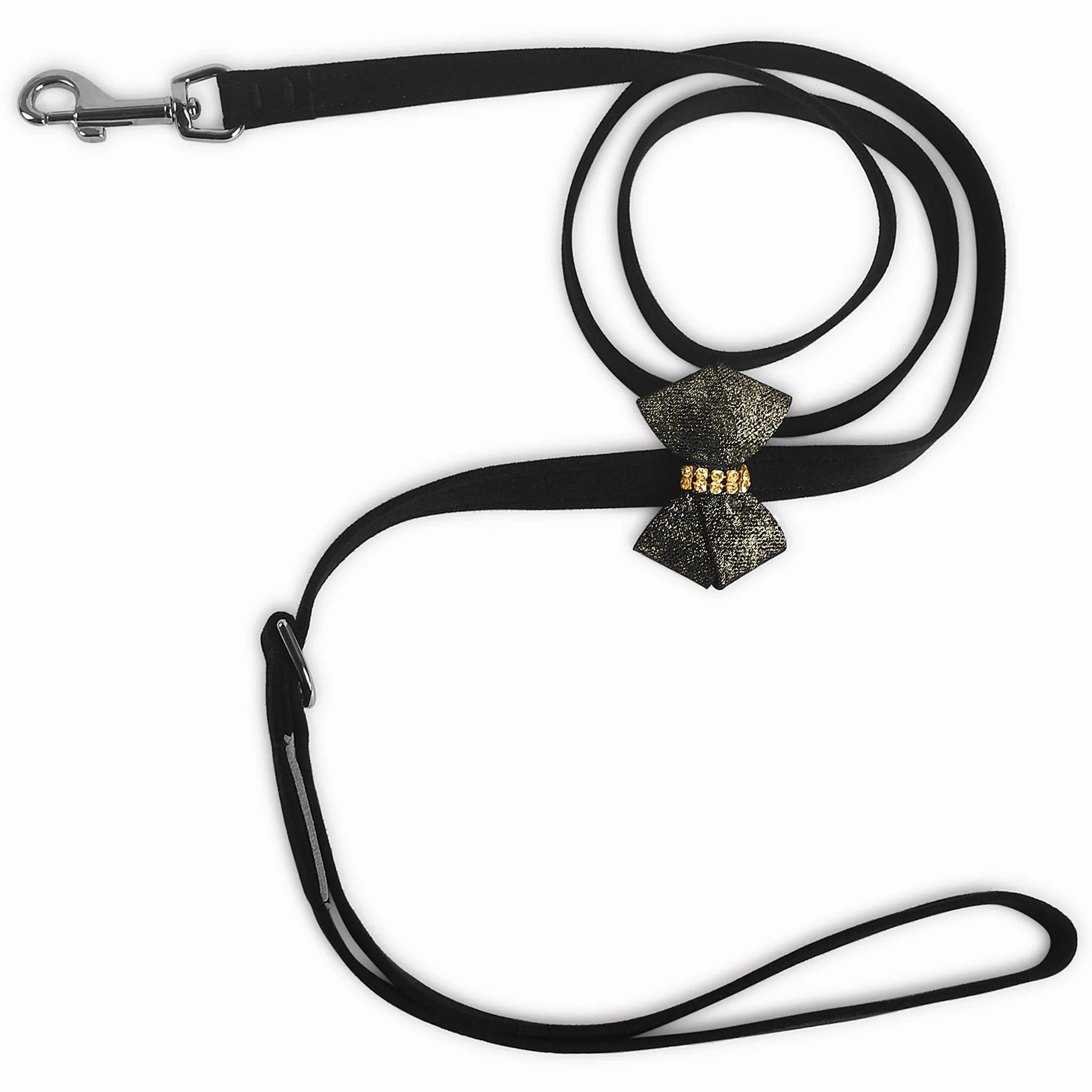 Susan Lanci Black Glitzerati Double Nouveau Bow Step In Harness