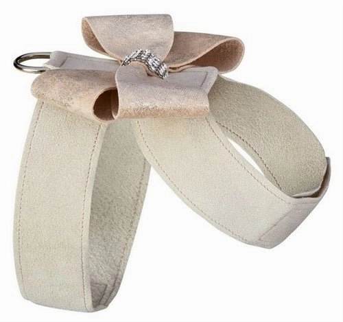 Susan Lanci Doe Tinkie Harness with Champagne Glitzerati Nouveau Bow
