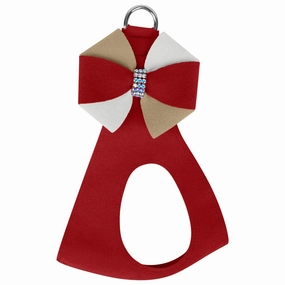 Susan Lanci Game Day Glam Red & Doe Pinwheel Bow Step In Harness