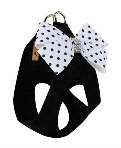 Susan Lanci Polka Dot Nouveau Bow Step In Black Harness