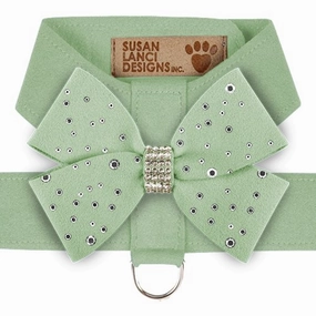 Susan Lanci Silver Stardust Nouveau Bow Tinkie Harnesses in Mint