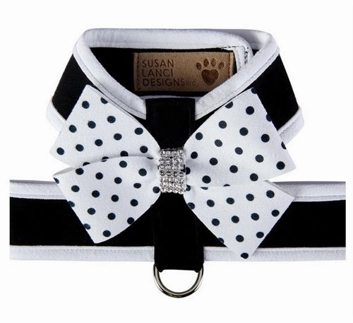 Susan Lanci Two Tone Polka Dot Nouveau Bow Tinkie Harness