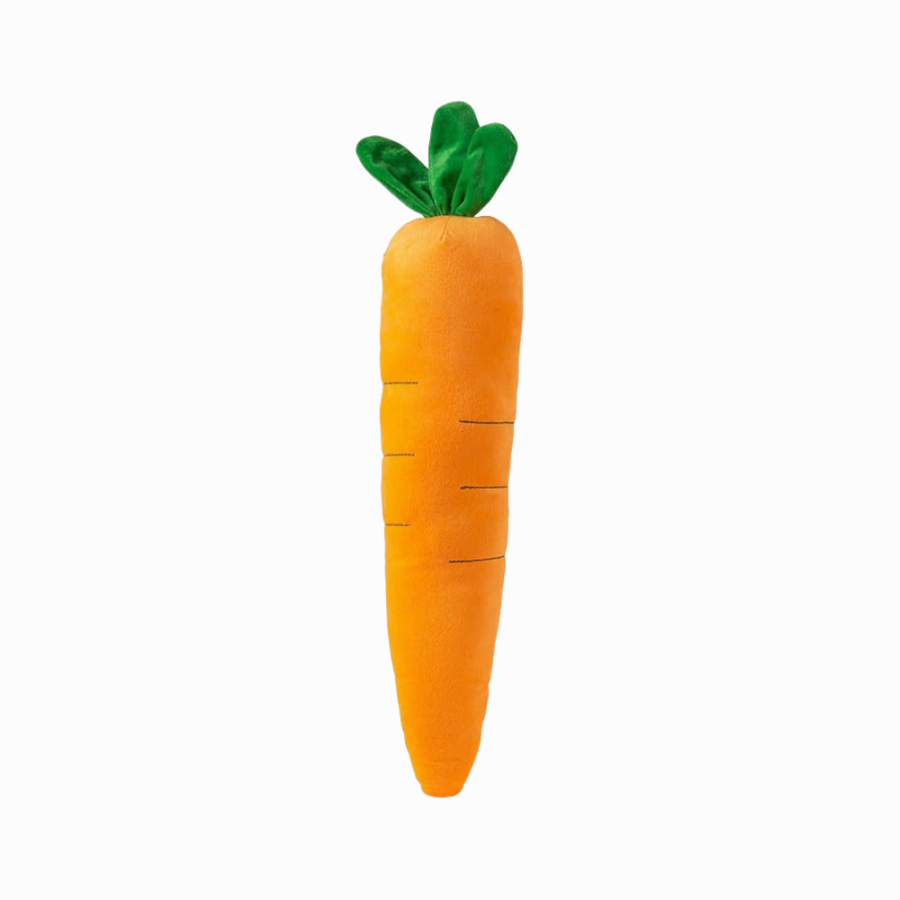 Talking Dog Club Extra Large Carrot Plush Toy for Dogs (Orange)