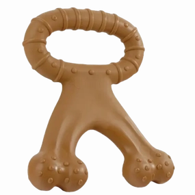 Talking Dog Club Tug-N-Pull Nylon Bone Heavy Chew Toy for Dogs (Brown)