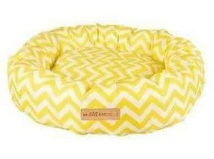 Tasmania Round Cushion Yellow & White