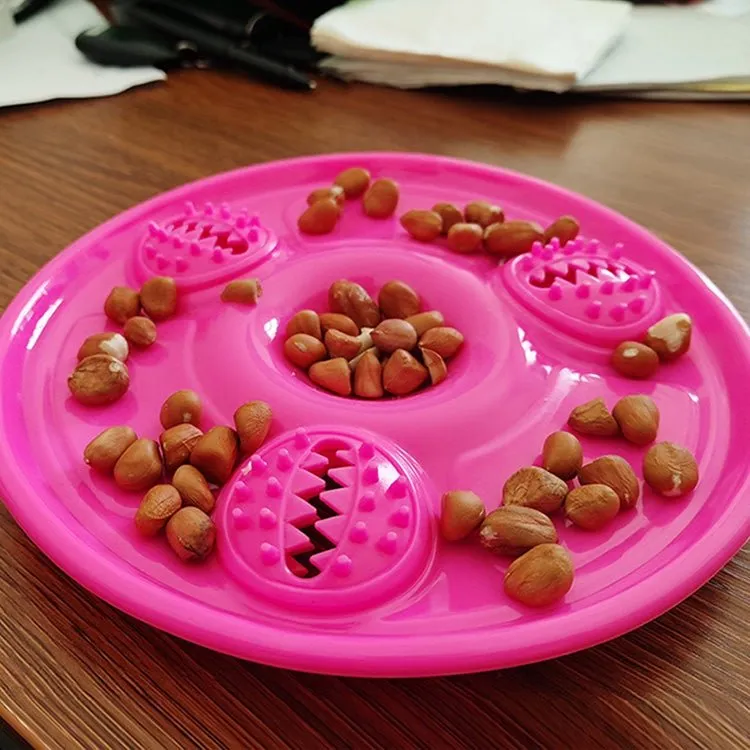 The Pets Club Pet Training Soft Interactive Toys Silicone Dog Flying Disc with Treat Holder