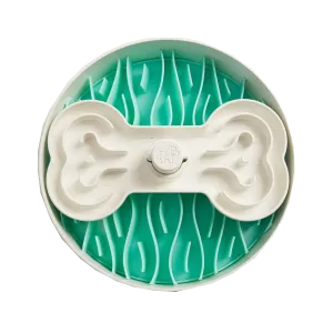 The Source-sage Club Dog Slow Feeder Puzzle Bowl Lawn Green