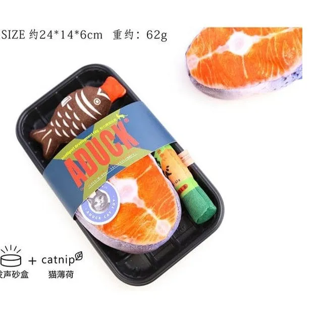 Thick cut salmon set as photo 24X14X6cm
