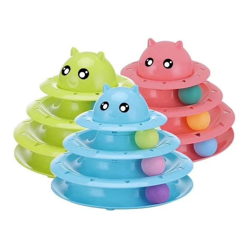 Three-layer cat turntable (color box) 23.5*17.5cm