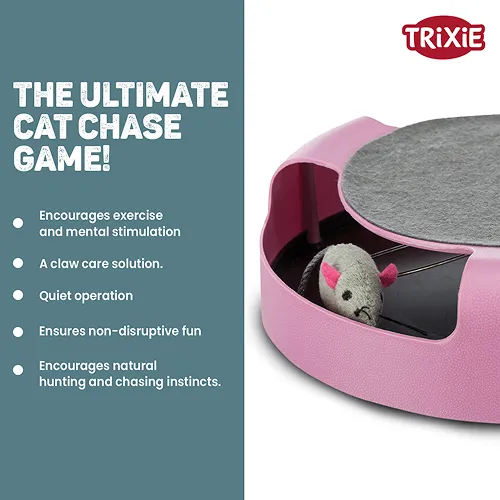 Trixie Catch The Mouse Toy for Cats (Pink)