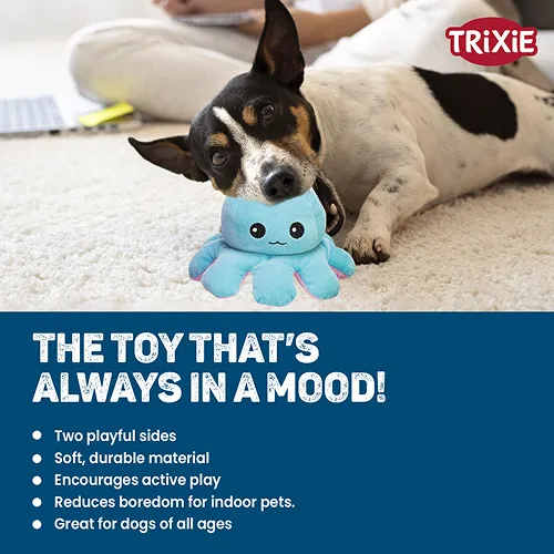 Trixie Reversible Octopus Plush Toy for Dogs (Yellow)
