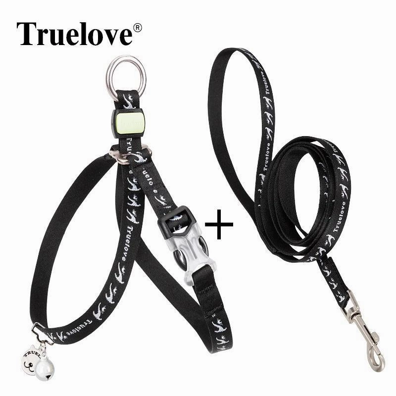 Truelove Pet Harness Leash Set No Escape Proof Soft Waking Adjustable Vest for Puppy Comfortable Outdoor Lightweight TLH3911