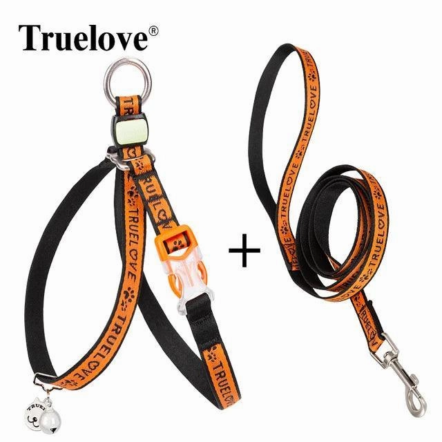Truelove Pet Harness Leash Set No Escape Proof Soft Waking Adjustable Vest for Puppy Comfortable Outdoor Lightweight TLH3911