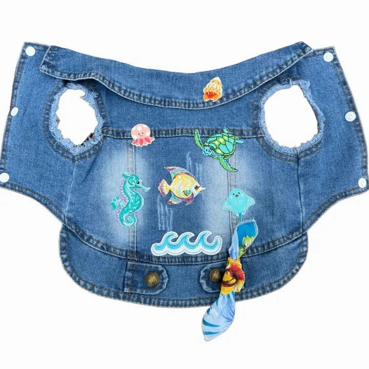 Under the Sea Denim Vest
