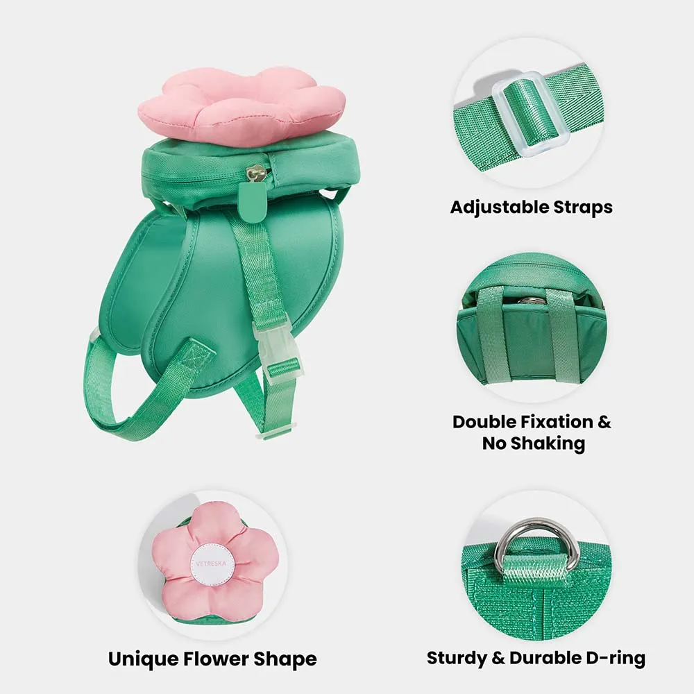 VETRESKA Flora Collar, Backpack Harness & Leash Set For Cats & Dogs