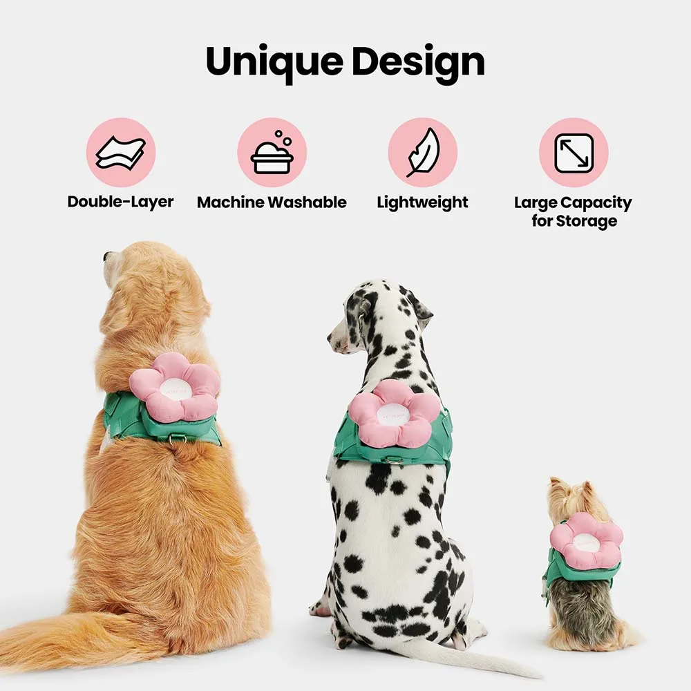 VETRESKA Flora Collar, Backpack Harness & Leash Set For Cats & Dogs