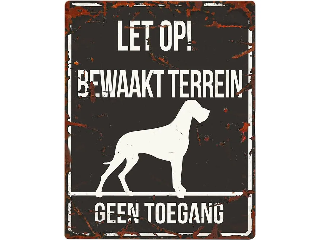Warning Sign English 25X20X0,3Cm Multicolour