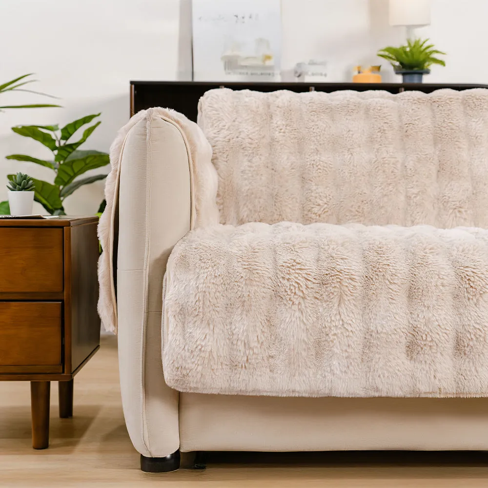 Water-resistant Fluffy Soft Furniture Protector Couch Cover-EverDry