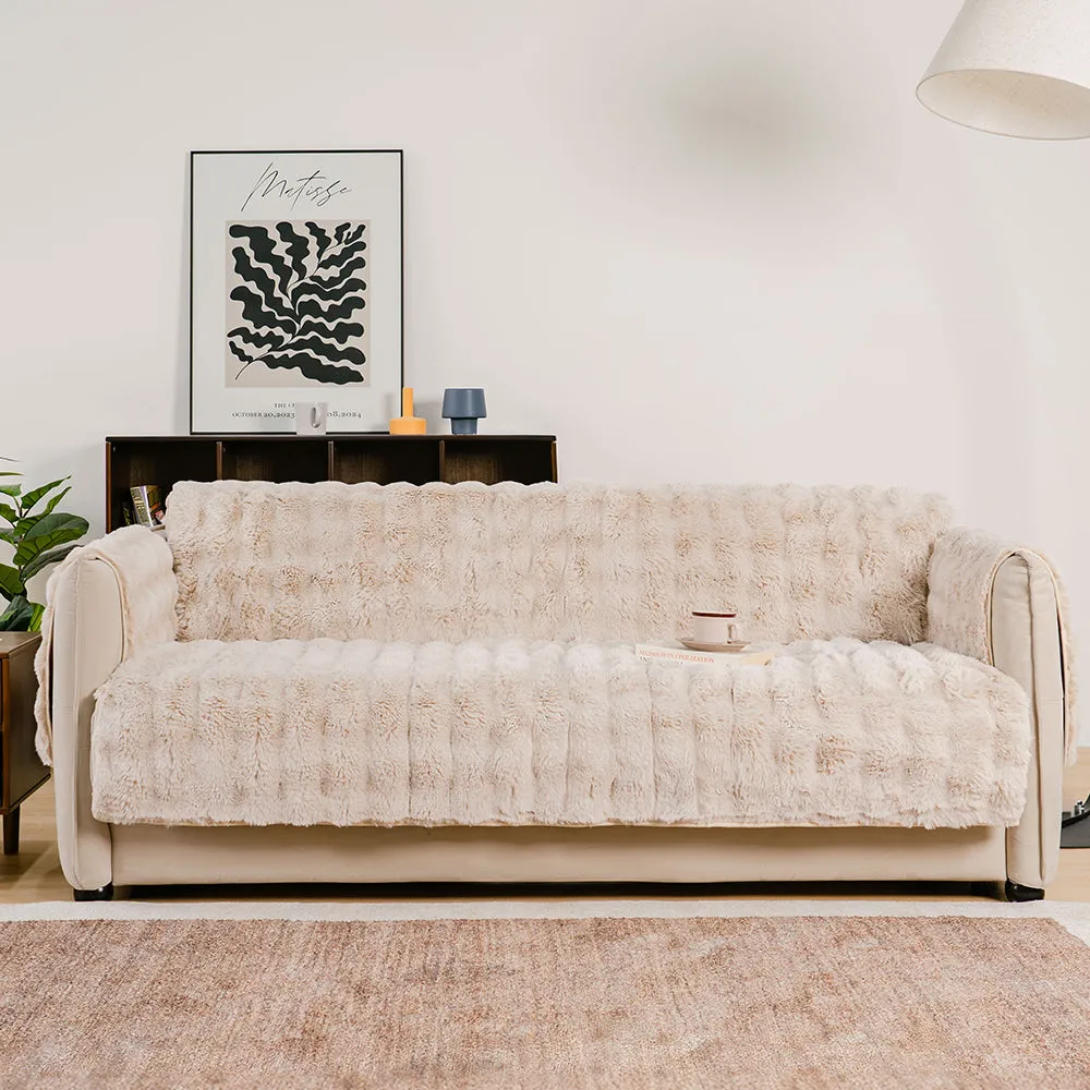Water-resistant Fluffy Soft Furniture Protector Couch Cover-EverDry