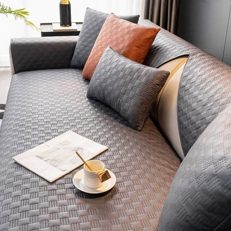 Water-resistant Leathaire Fabric Sofa Cover Furniture Protection Couch Cover